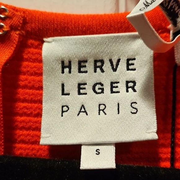 HERVÉ LÉGER Ribbed-knit mini dress - Picture 2 of 4